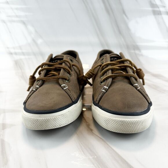 Sperry Top Sider Brown Leather Curly Lace Up Women's Sz 7M - Picture 5 of 12